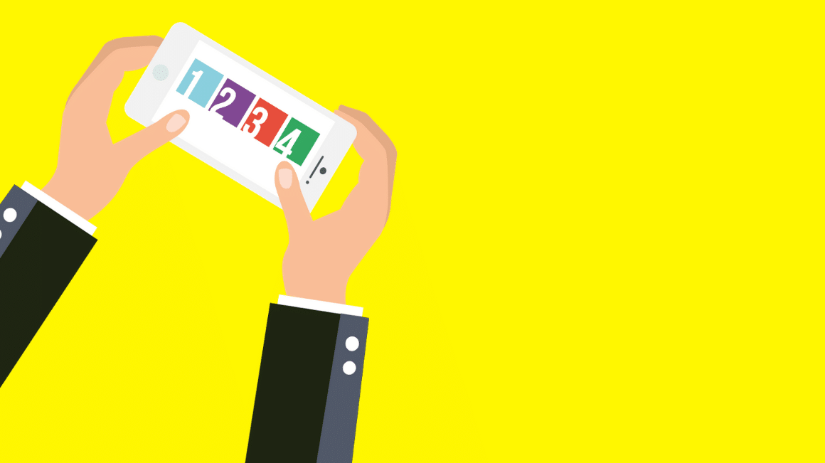 Ein IVR Menü auf einem Handy, in Form von Nummern die gedrückt werden können